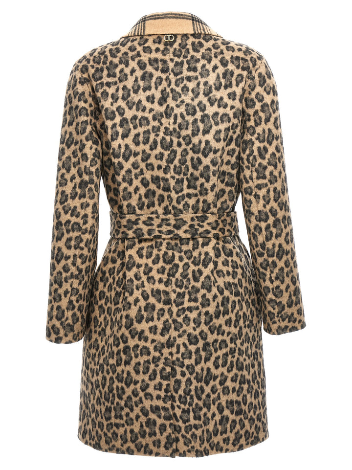 Animalier Coat Coats, Trench Coats Beige