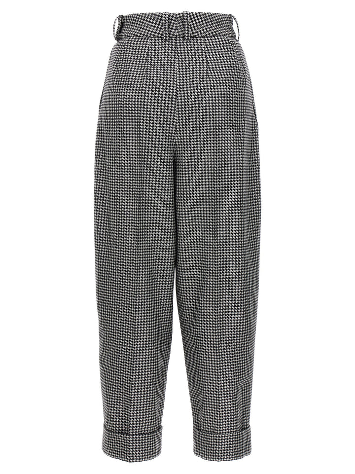 Houndstooth Pants White/Black