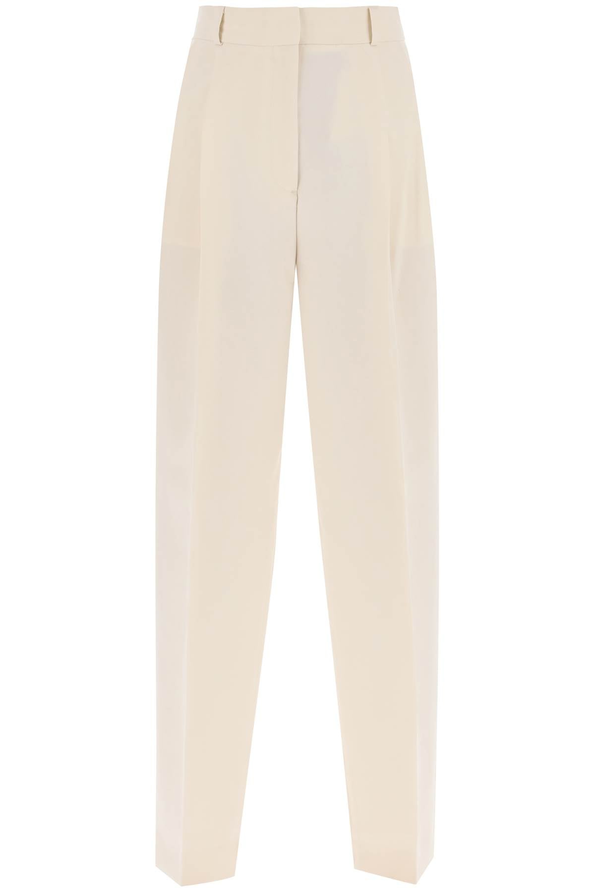TOTÊME DOUBLE PLEATED VISCOSE TROUSERS