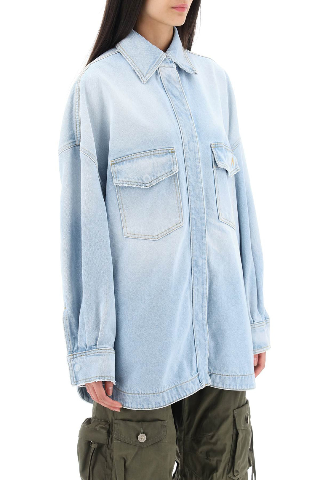 Oversized Denim Overshirt - The Attico - Women