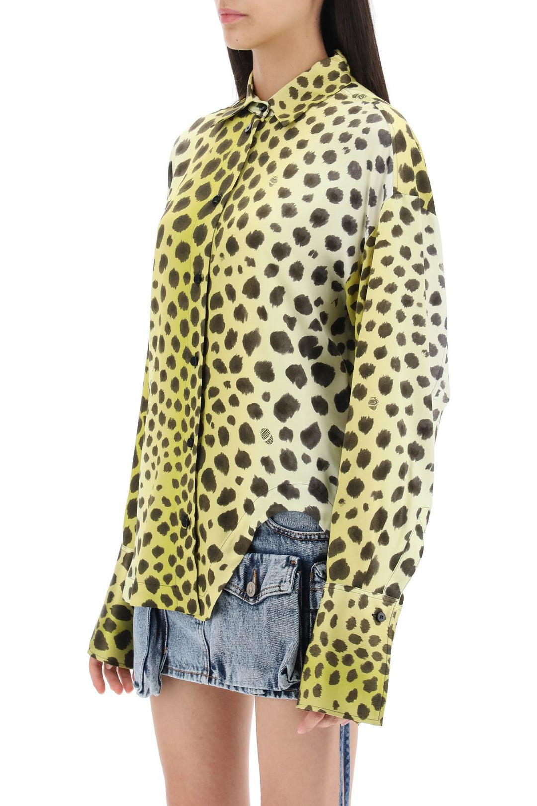 Eliza Cheetah Print Satin Shirt - The Attico - Women