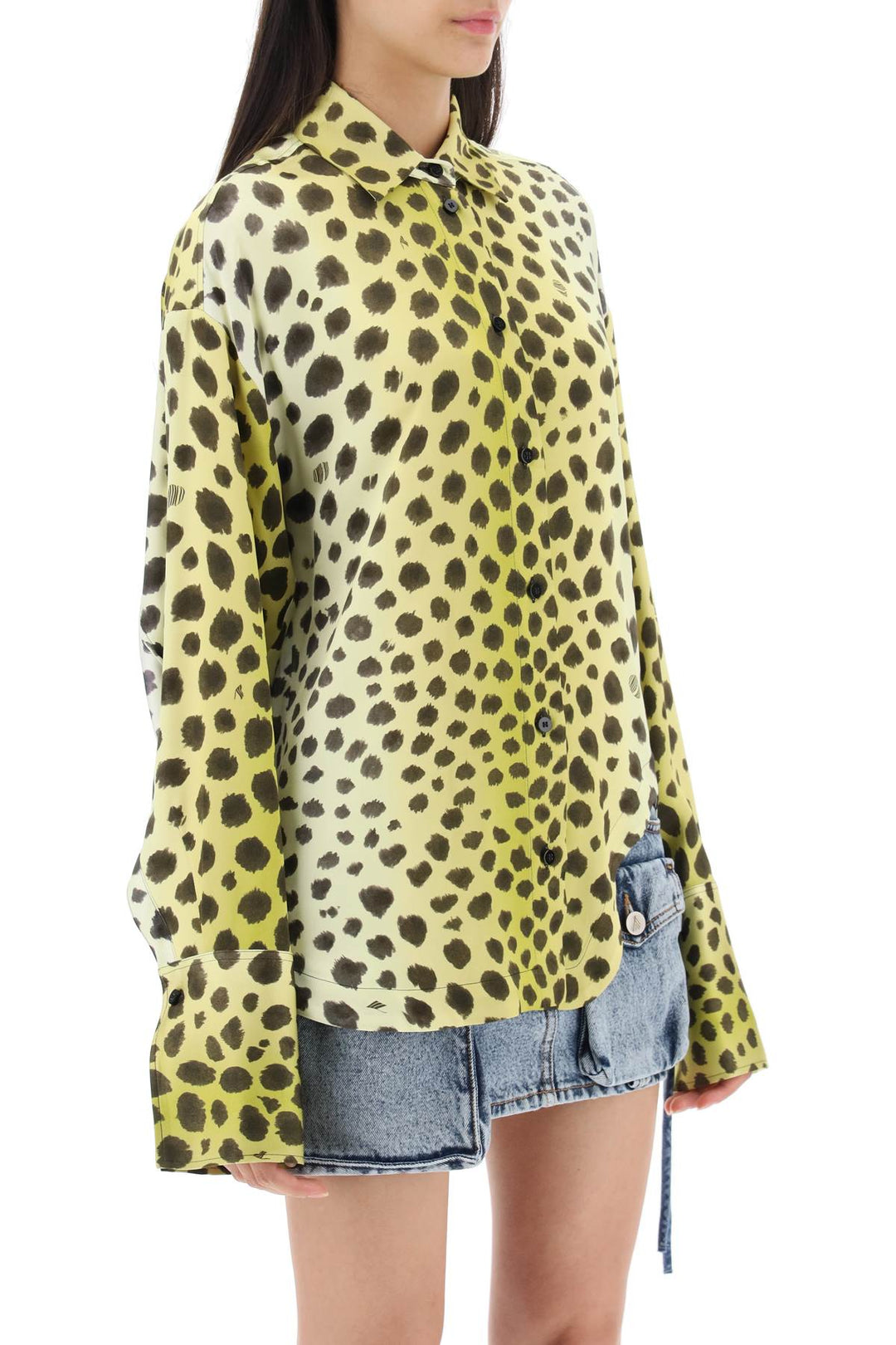 Eliza Cheetah Print Satin Shirt - The Attico - Women