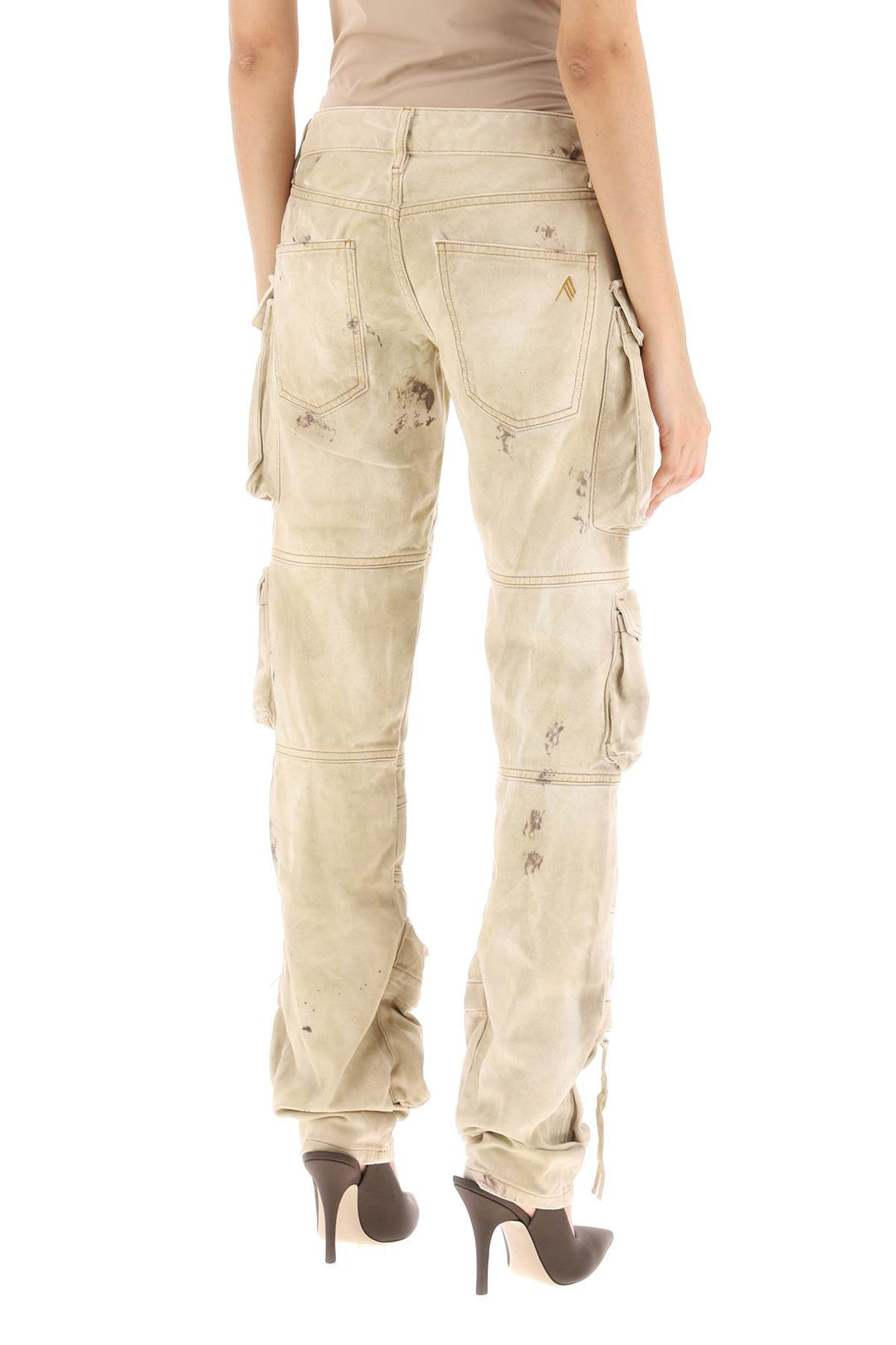 'Essie' Cargo Pants With Marble Effect - The Attico - Women