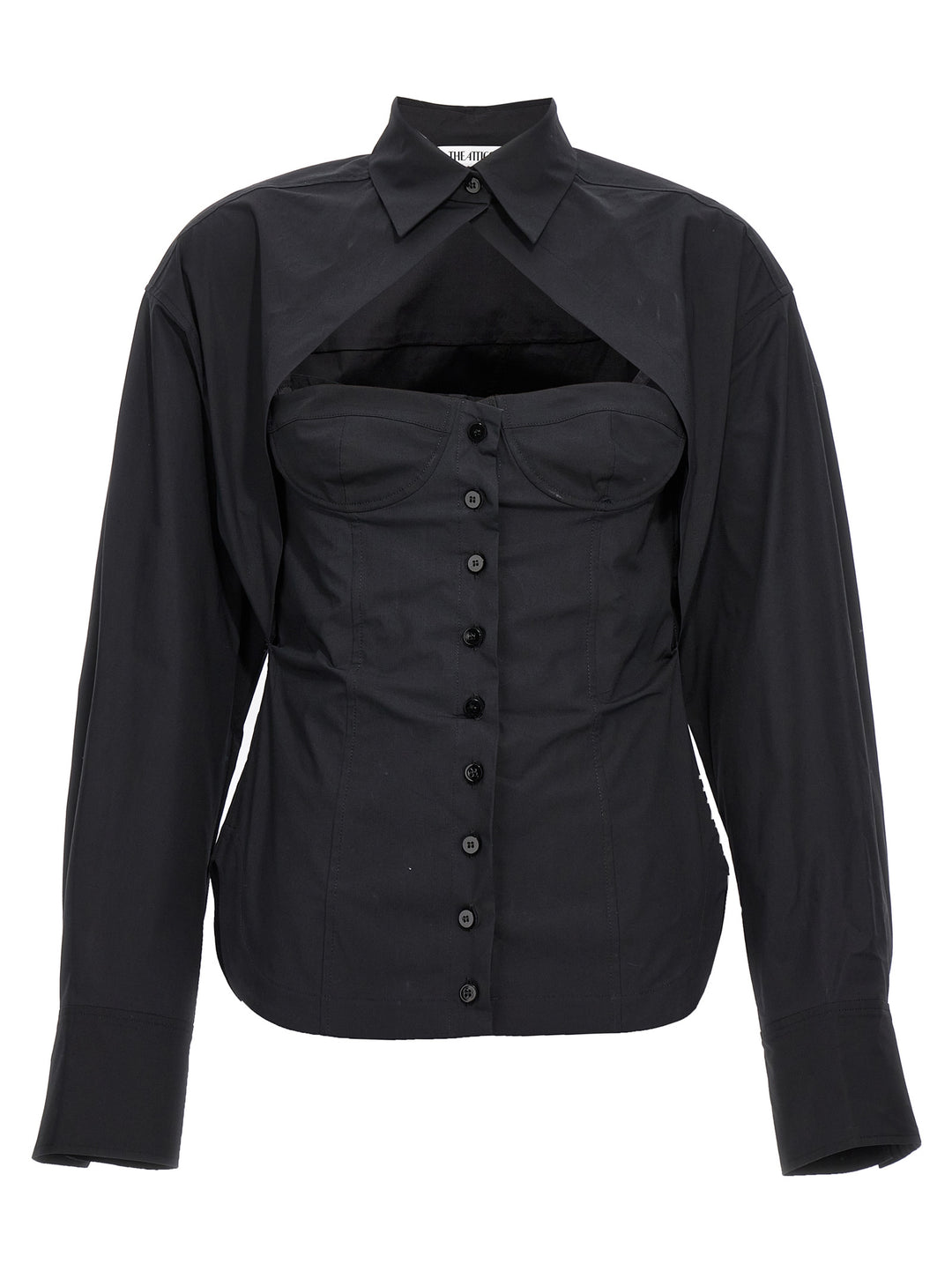 Bustier Shirt, Blouse Black