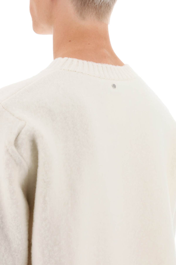 Wool Sweater With Jacquard Logo - Oamc - Men