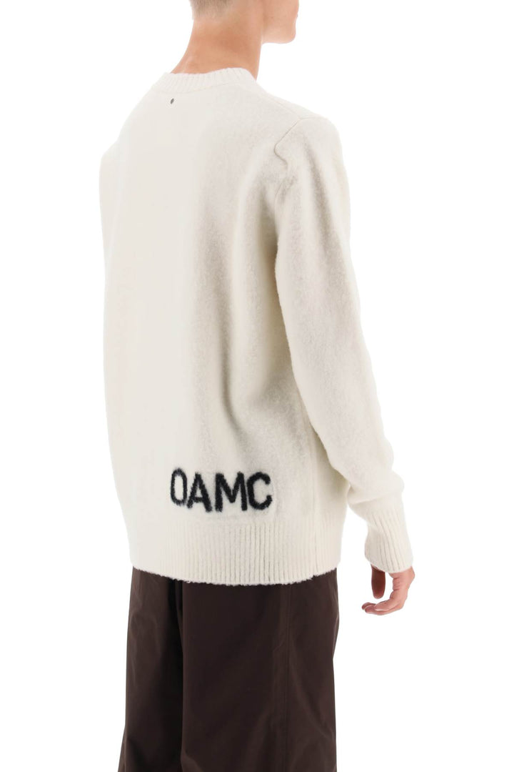 Wool Sweater With Jacquard Logo - Oamc - Men