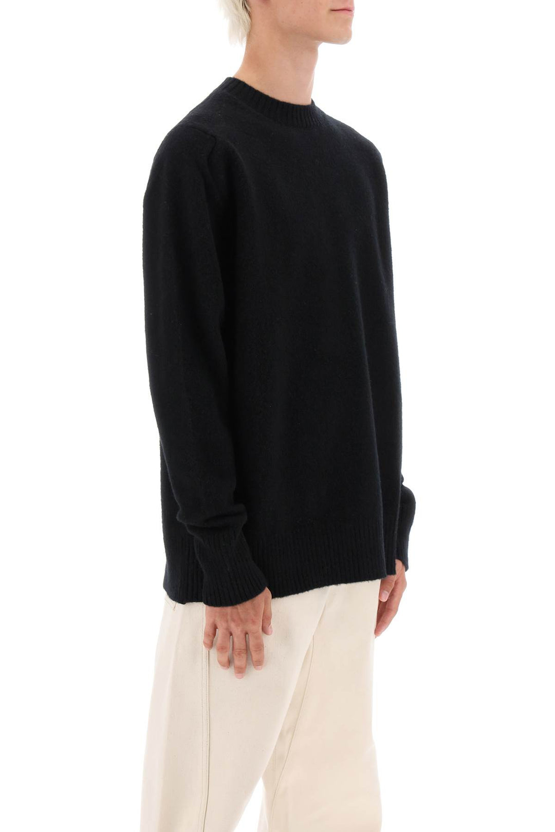 Wool Sweater With Jacquard Logo - Oamc - Men