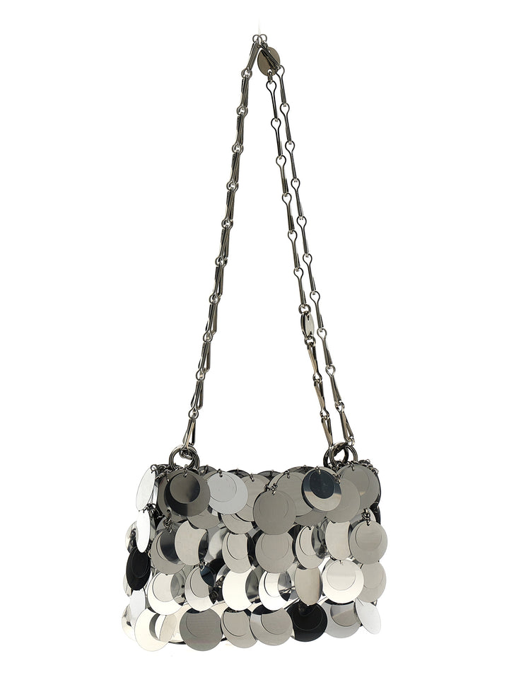 Sparkle Discs Nano Shoulder Bags Silver