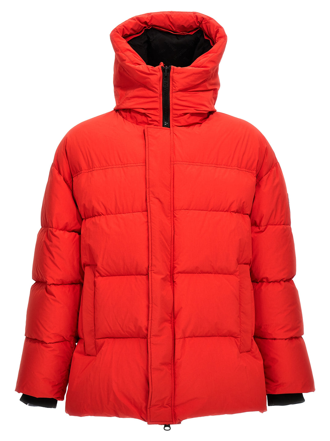 Animal Trim Casual Jackets, Parka Red