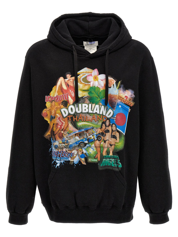 Printed Hoodie Sweatshirt Multicolor