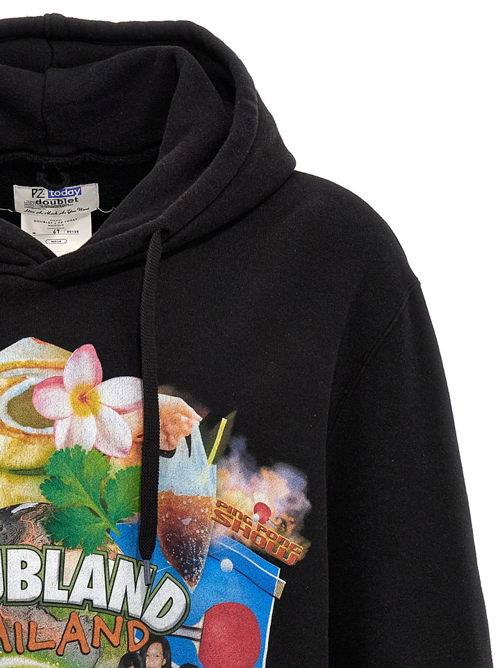 Printed Hoodie Sweatshirt Multicolor