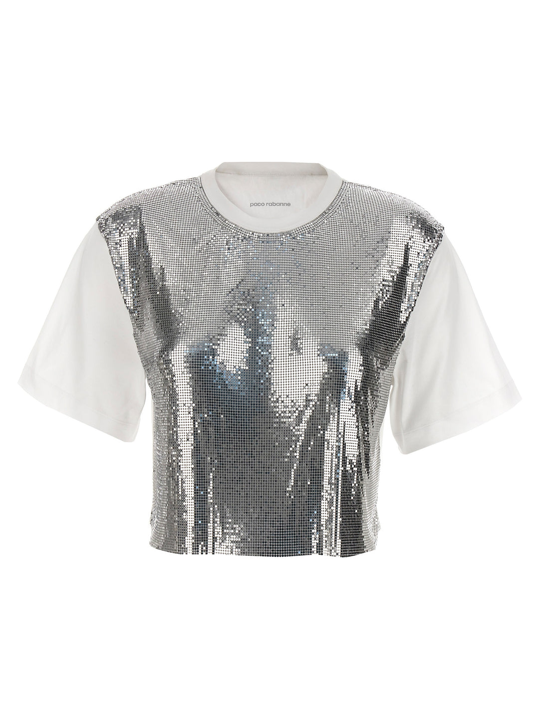 Metal Mesh T-Shirt Silver