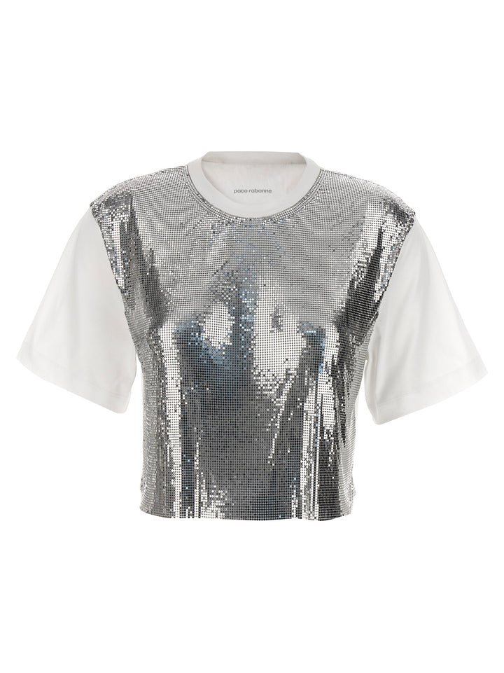 Metal Mesh T-Shirt Silver