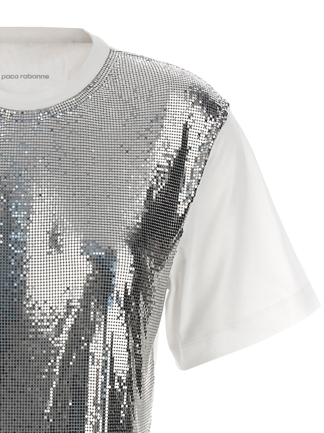 Metal Mesh T-Shirt Silver