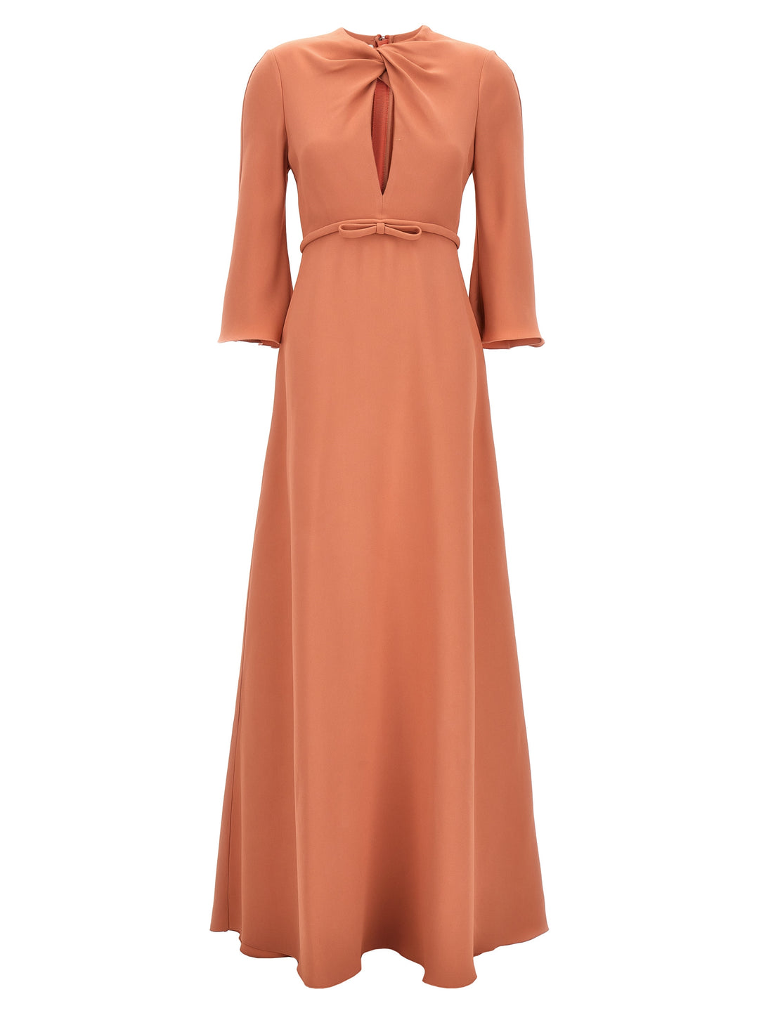 Long Crepe Dress Dresses Pink