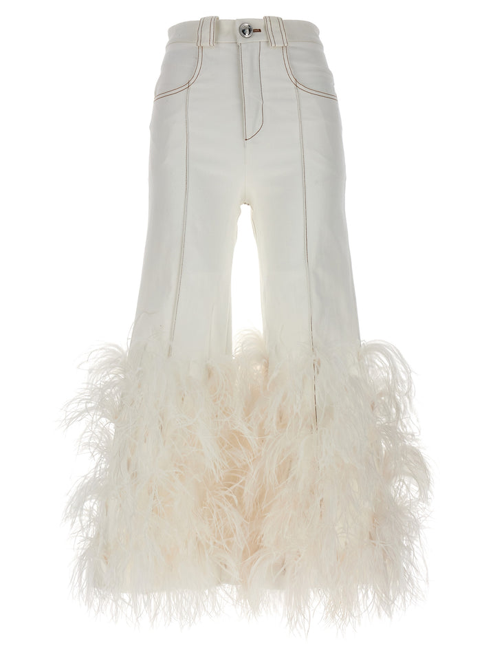 Feather Jeans White