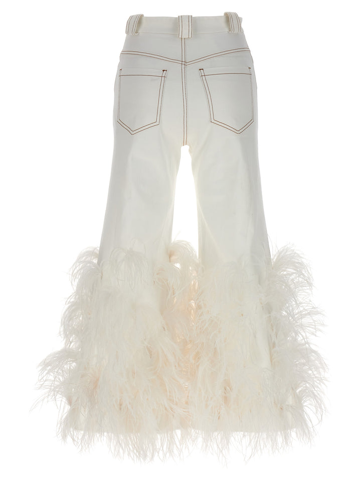 Feather Jeans White