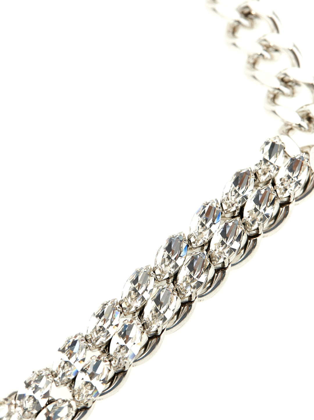 Crystal Chain Necklace Jewelry Silver