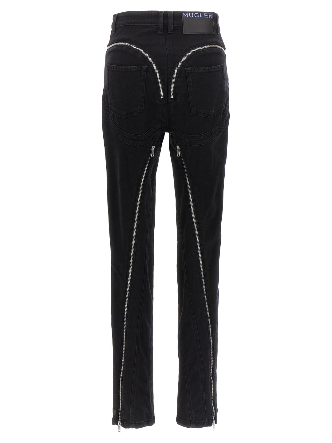 Zipped Spiral Jeans Black