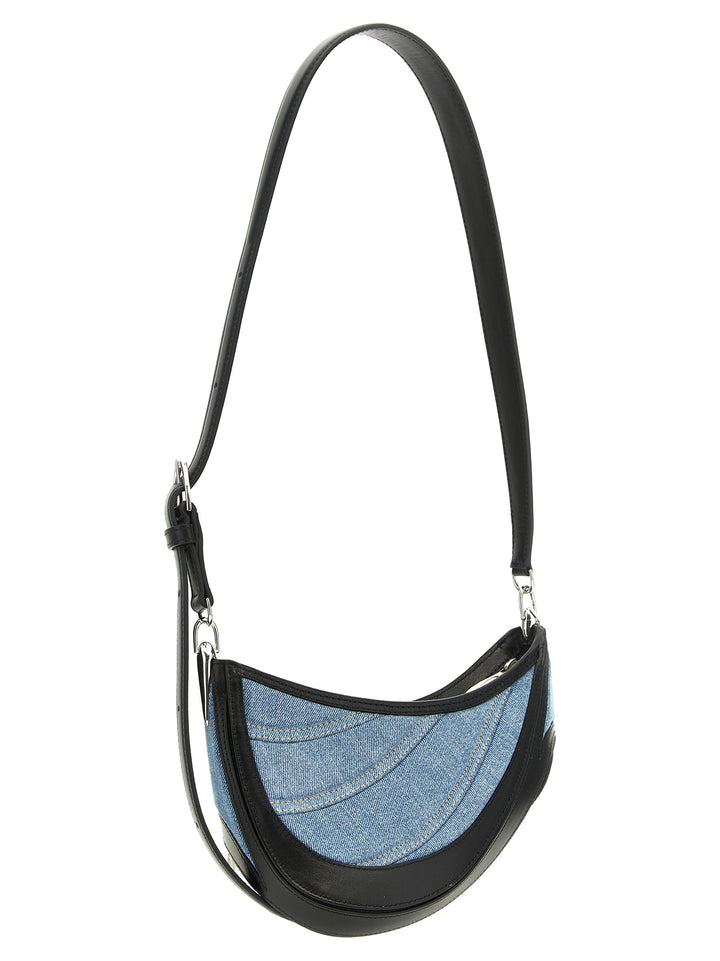 Small Denim Spiral Curve 01 Shoulder Bags Multicolor