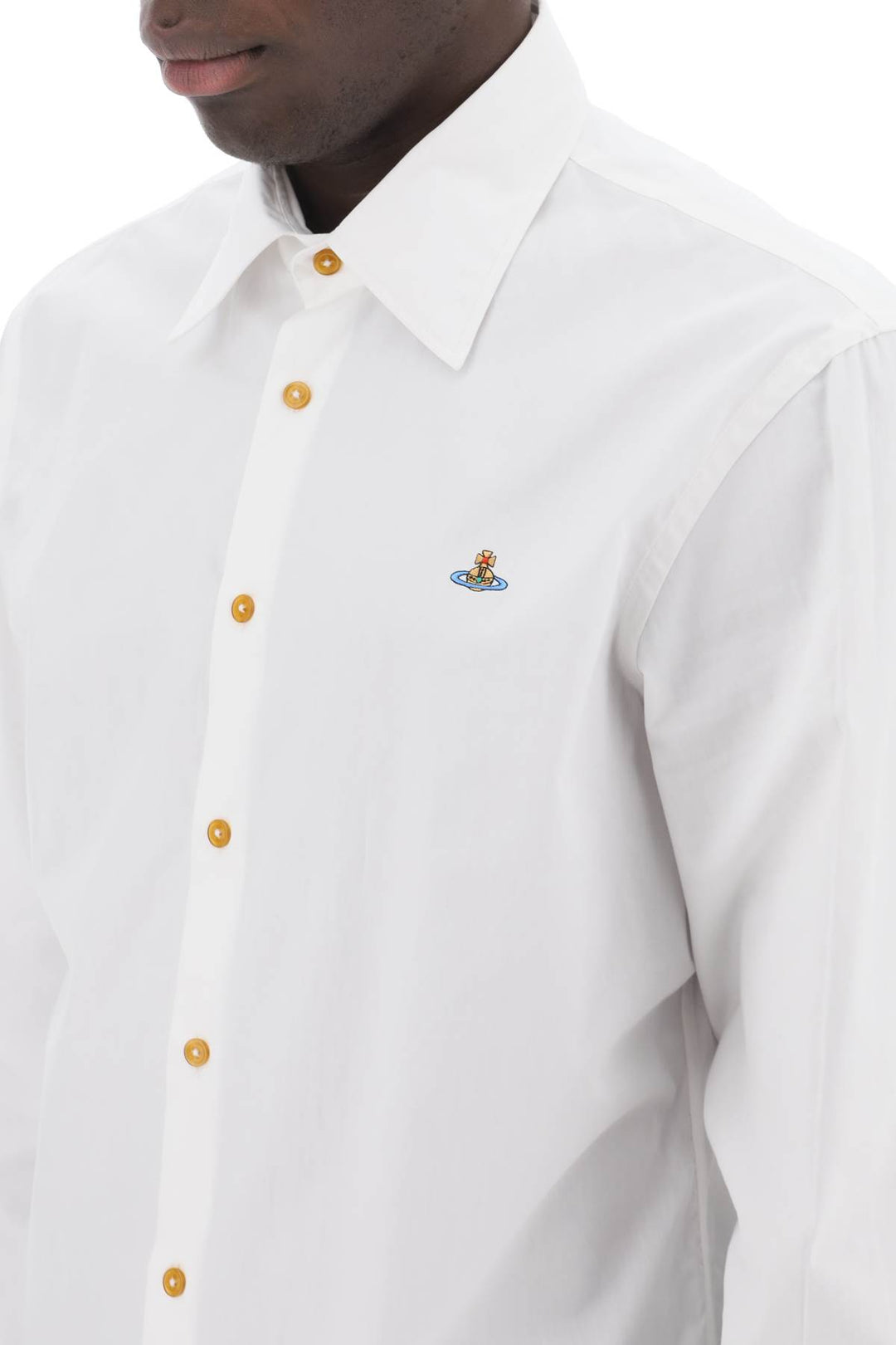 Ghost Shirt With Orb Embroidery - Vivienne Westwood - Men