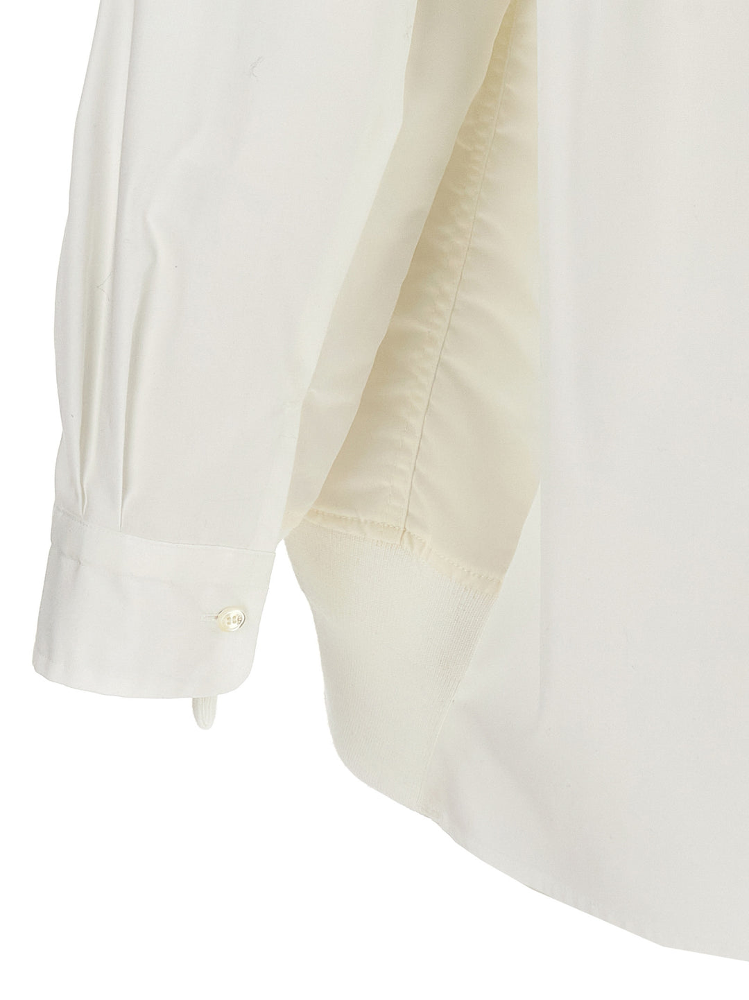 Nylon Insert Shirt Shirt, Blouse White