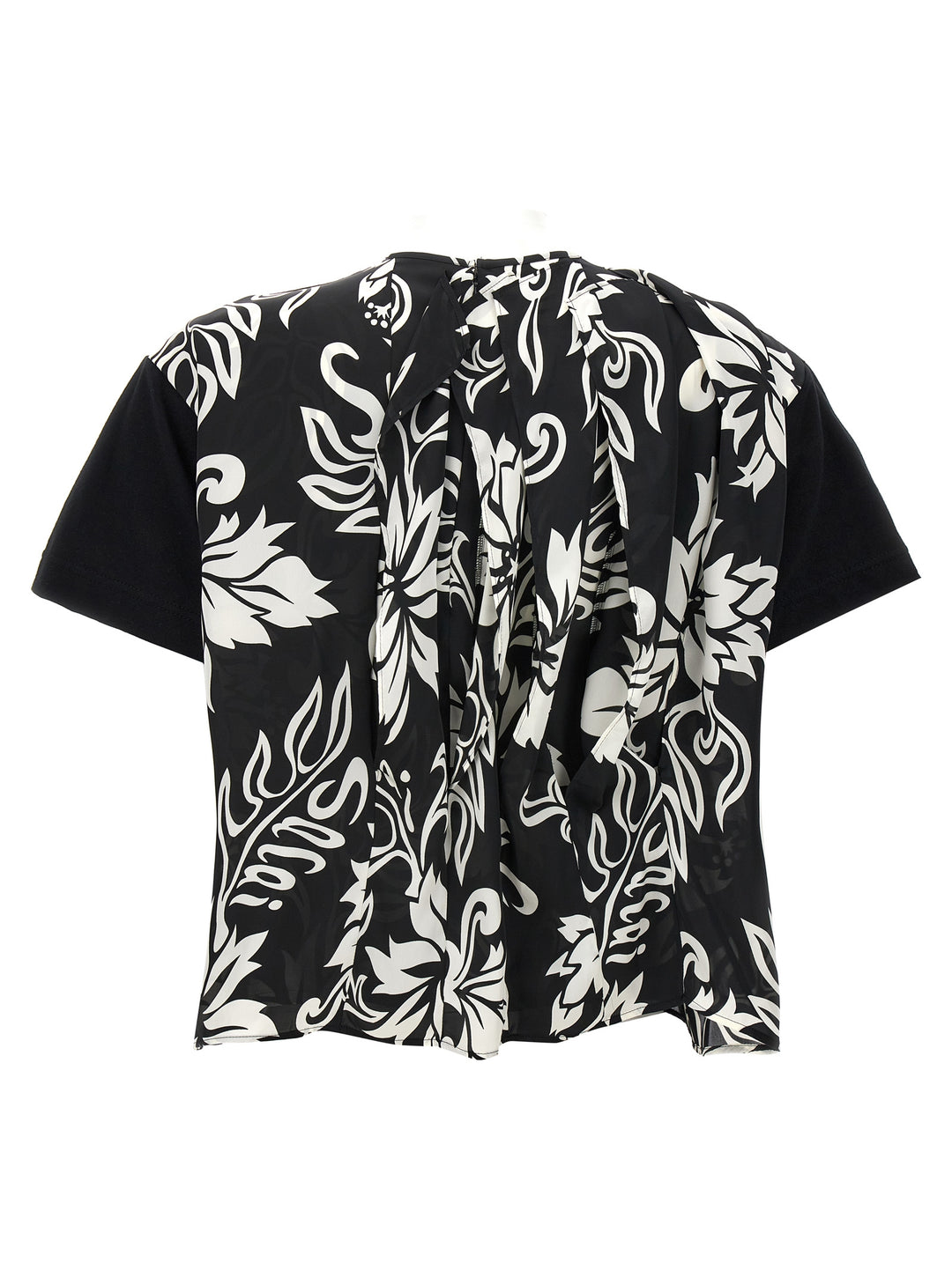 Floral Print T-Shirt Black