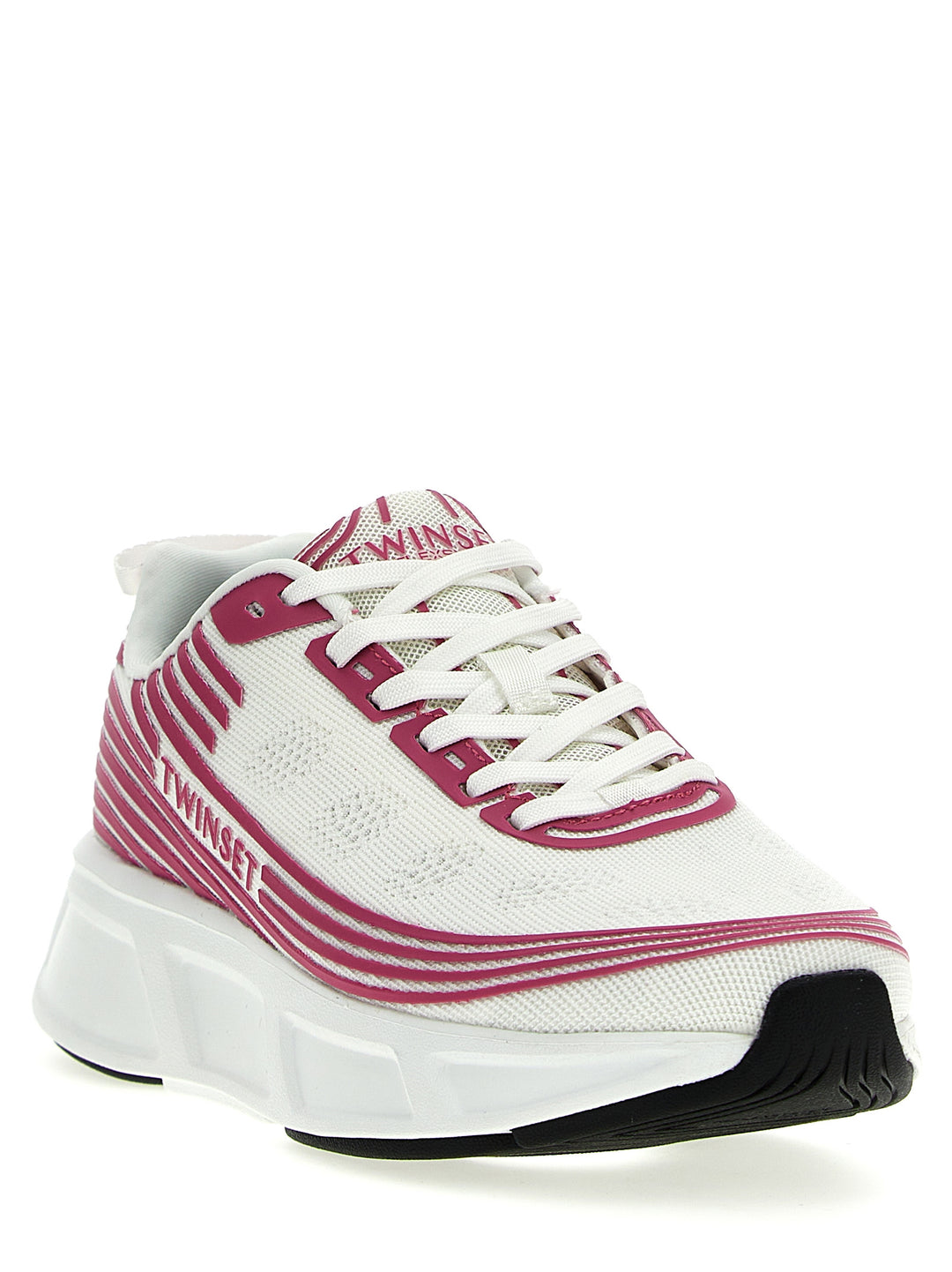 Stretch Knit Sneakers Fuchsia