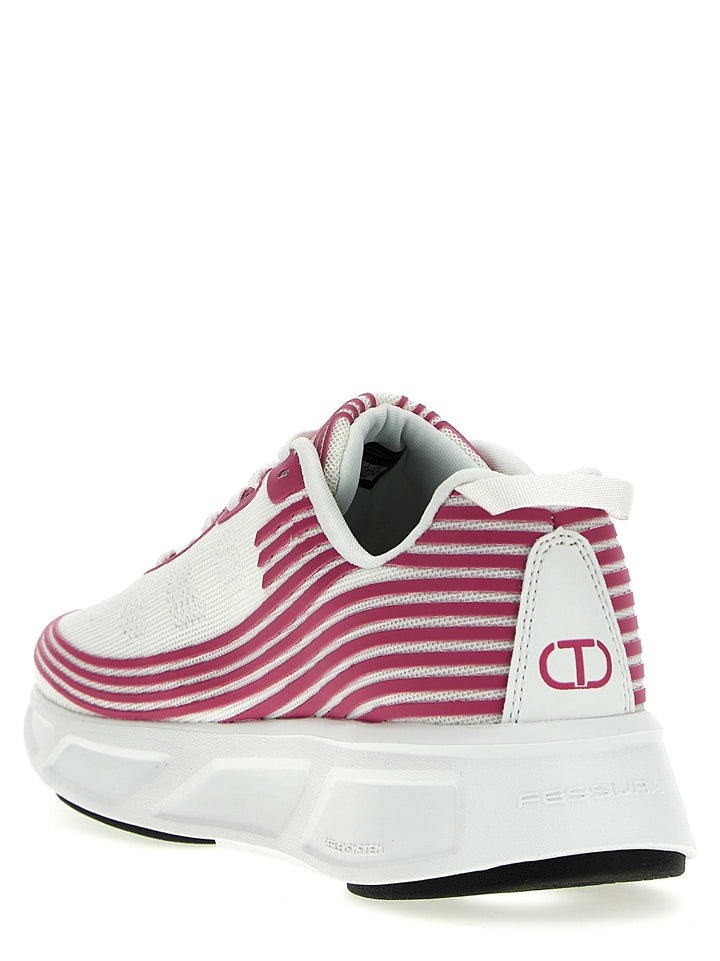 Stretch Knit Sneakers Fuchsia