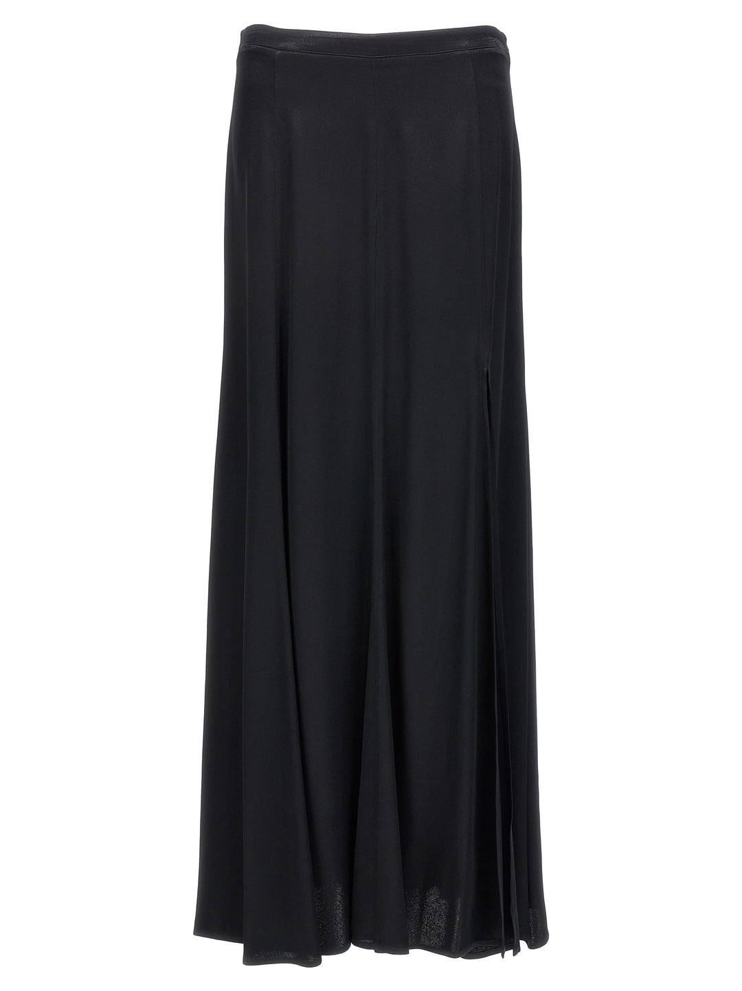 Long Satin Skirt Skirts Black