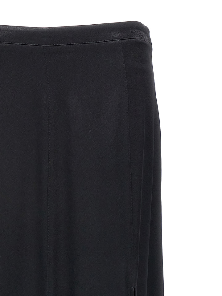 Long Satin Skirt Skirts Black