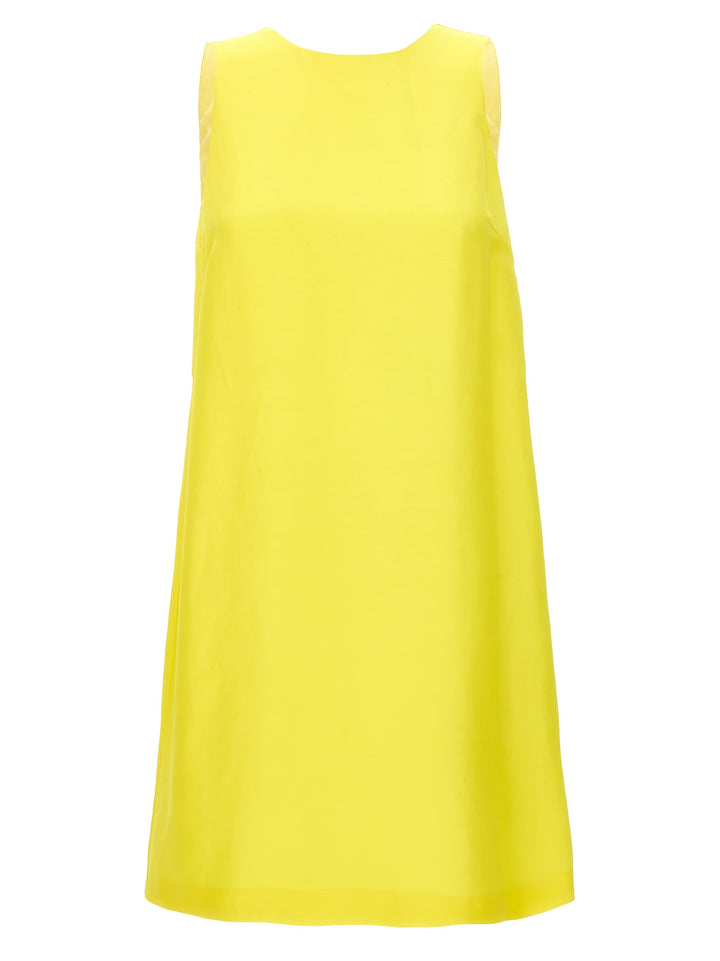 Satin Dress With Chain Detail Dresses Yellow