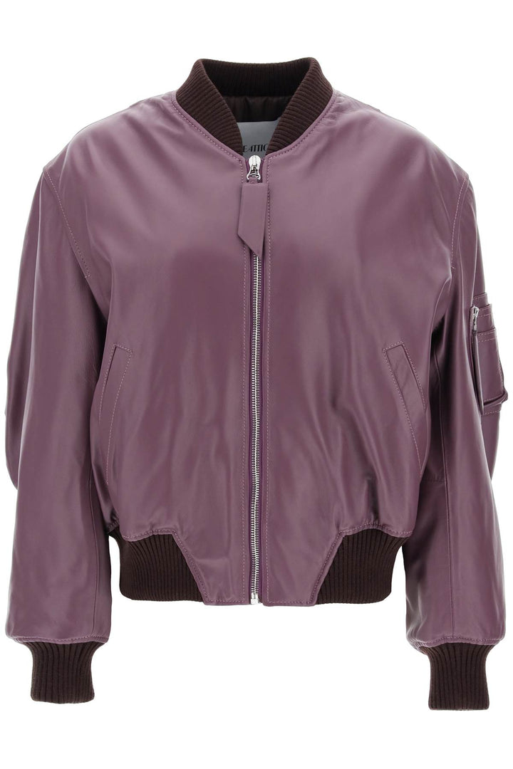 Anja Leather Bomber Jacket - The Attico - Women