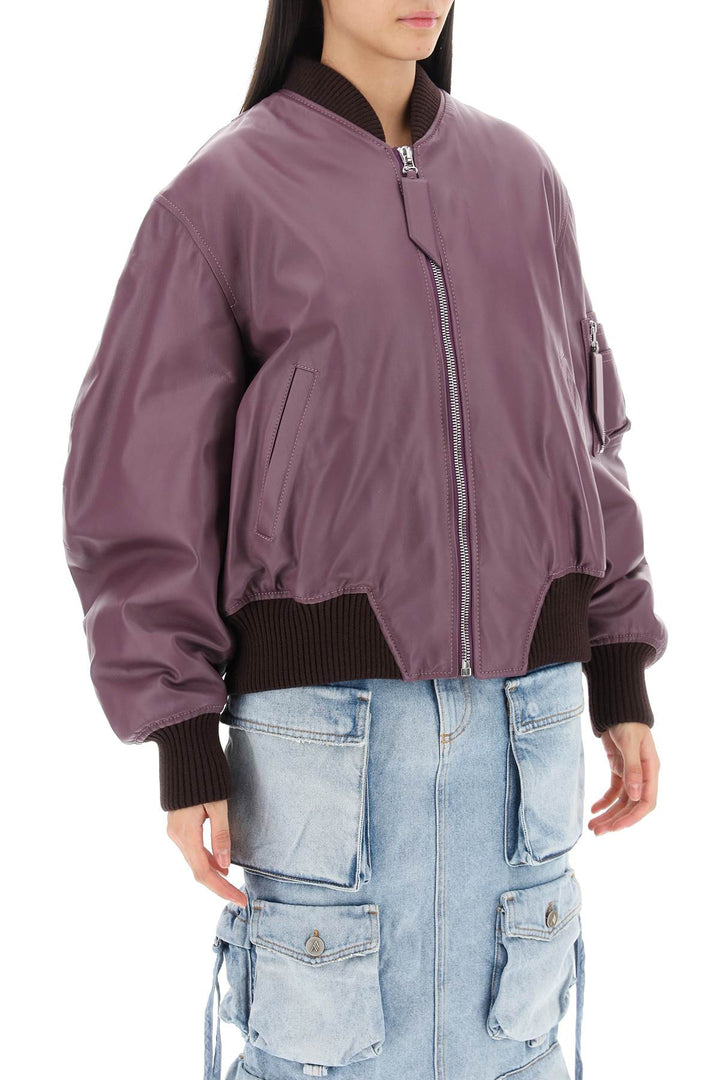 Anja Leather Bomber Jacket - The Attico - Women