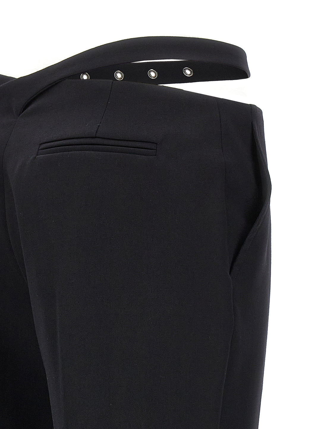 Belt Detail Trousers Pants Black