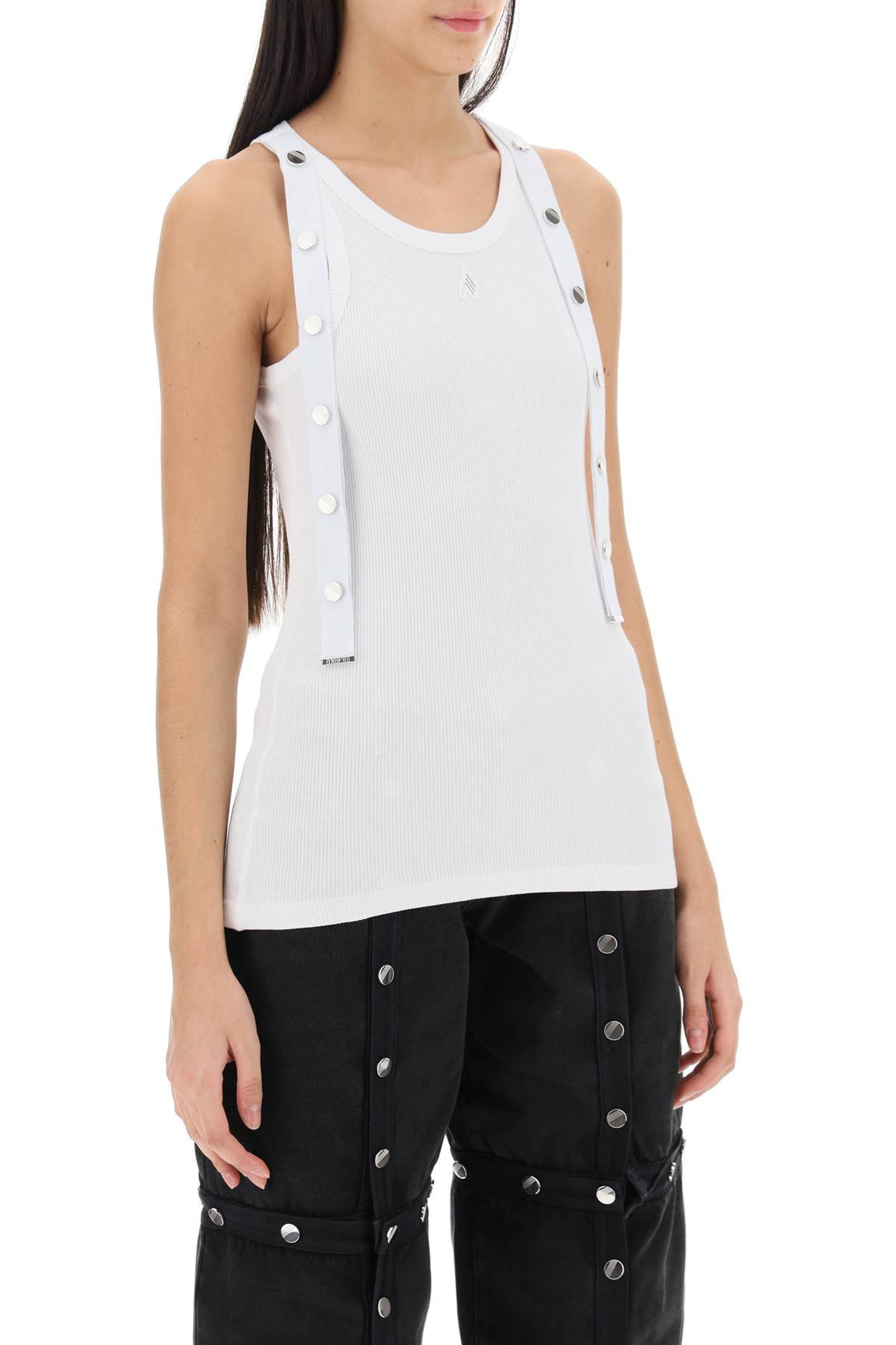 Tank Top With Strings And Snaps - The Attico - Women