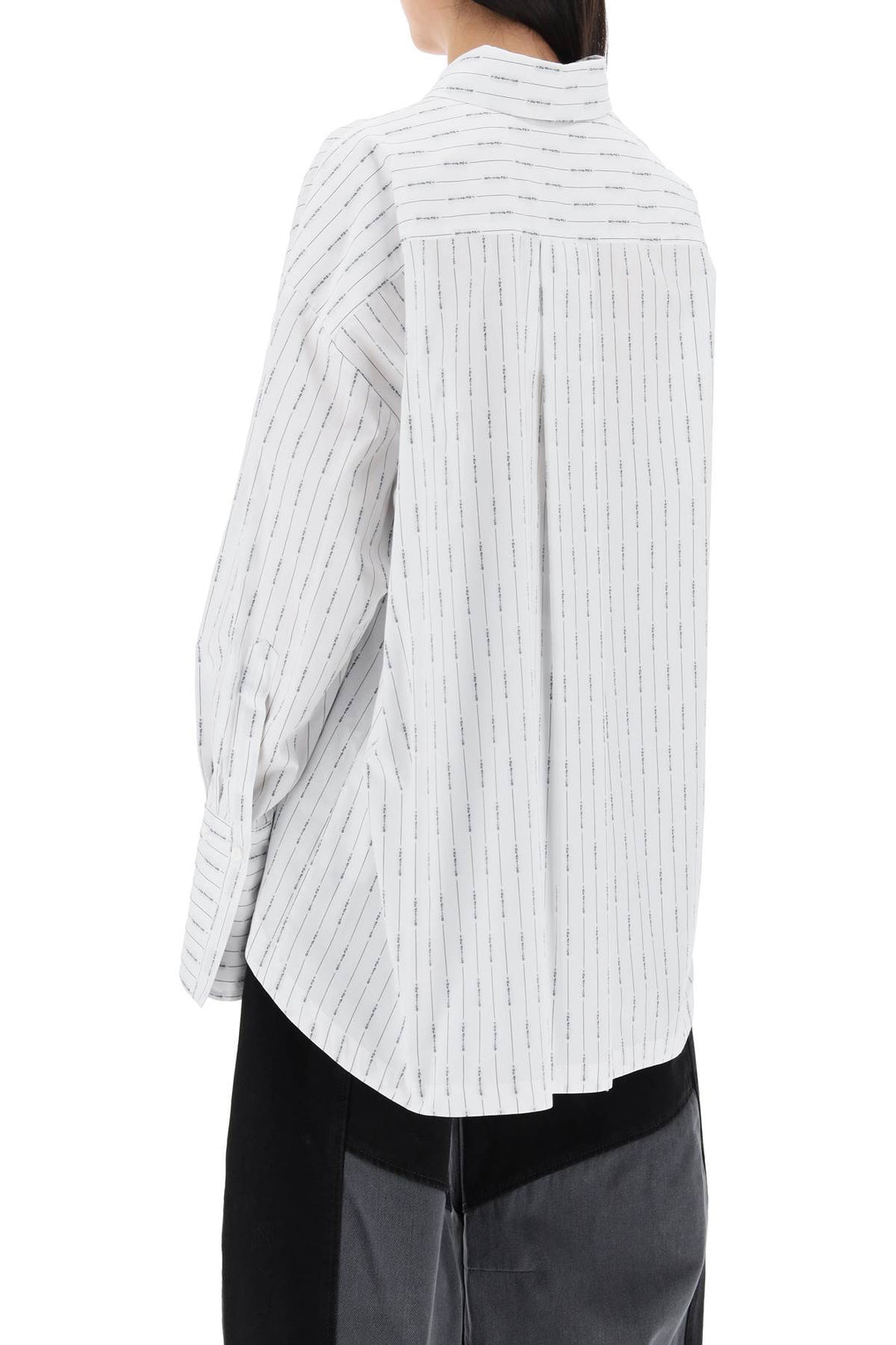 Diana Shirt With Pinstriped Logo Pattern - The Attico - Women