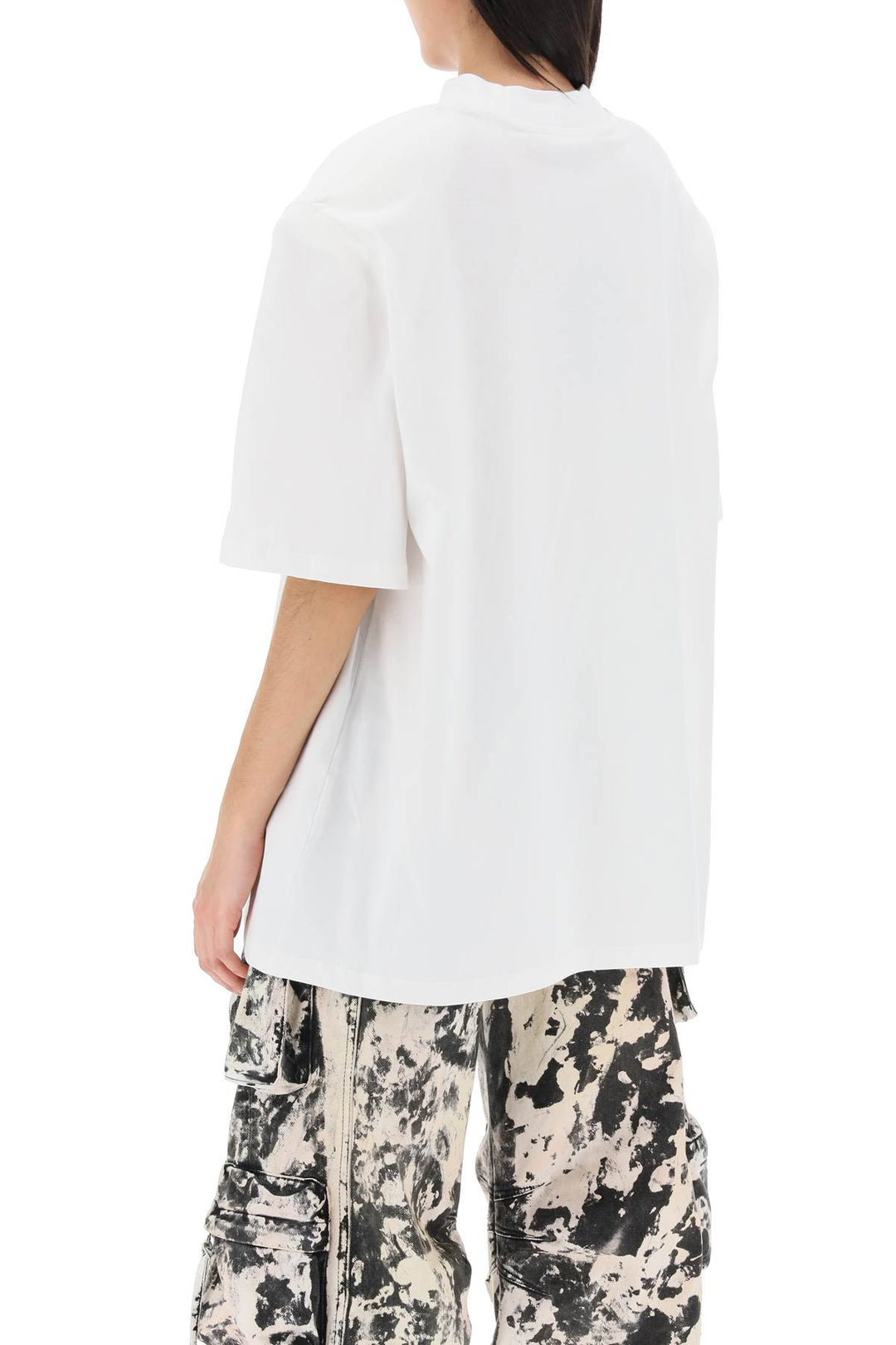 Kilie Oversized T Shirt With Padded Shoulders - The Attico - Women