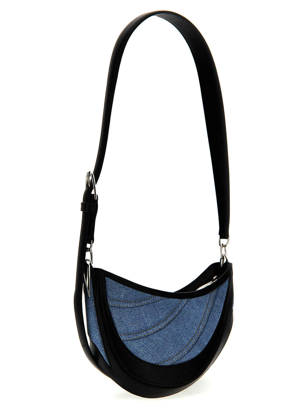 Small Denim Spiral Curve 01 Shoulder Bags Multicolor