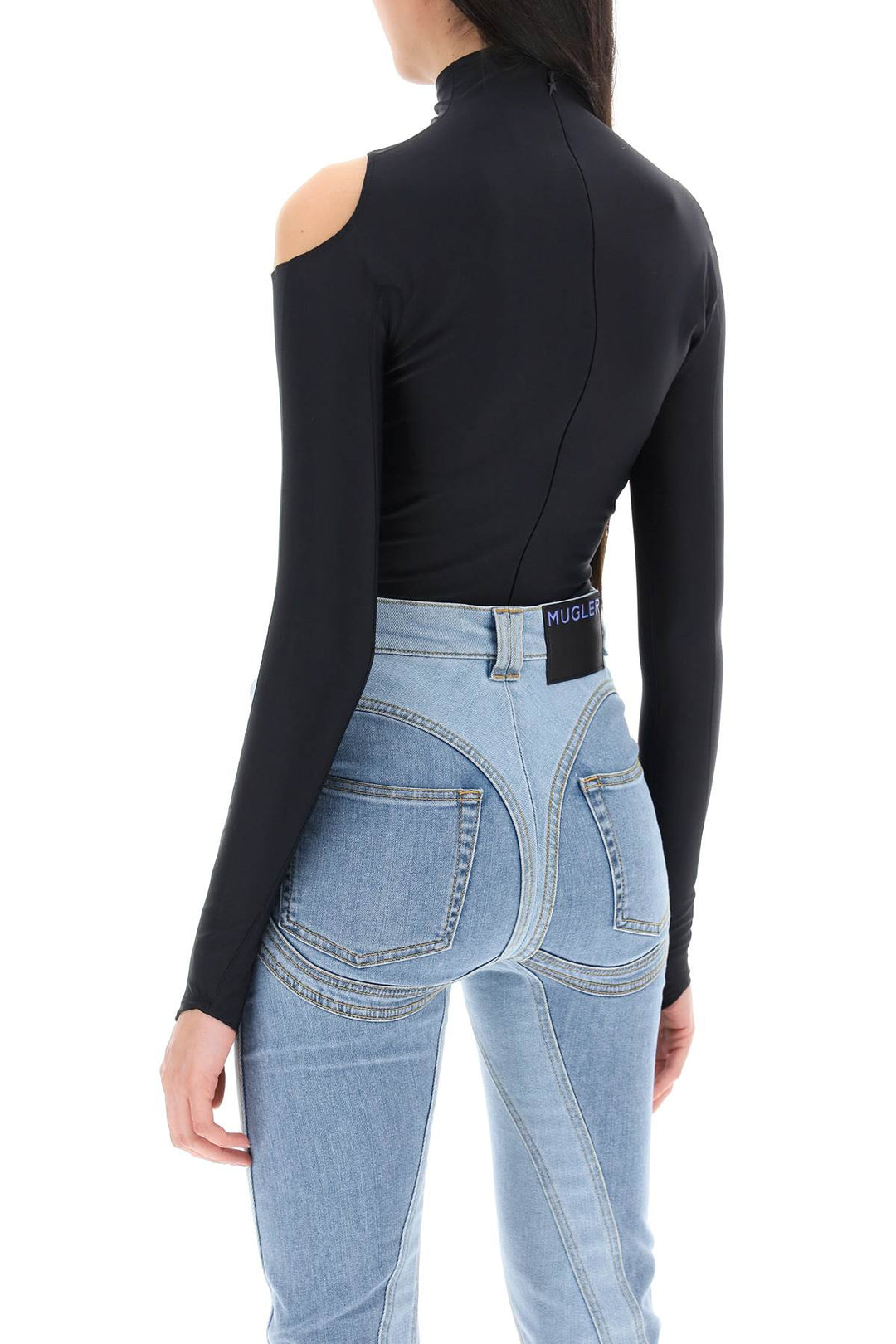 Long Sleeve Illusion Bodysuit - Mugler - Women