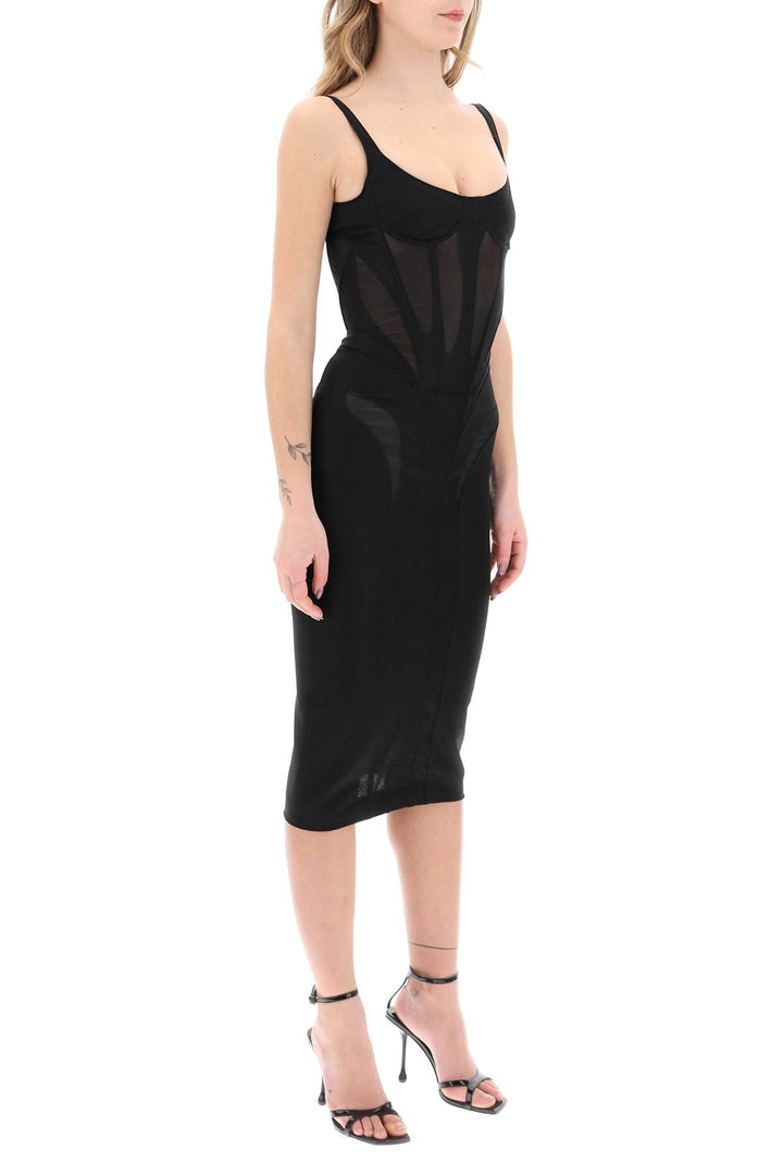 Abito Midi Con Corsetto - Mugler - Women