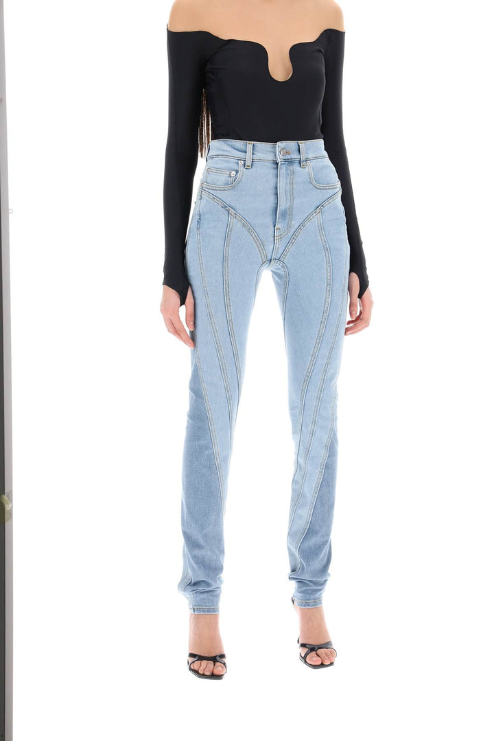 Spiral Two Tone Skinny Jeans - Mugler - Women