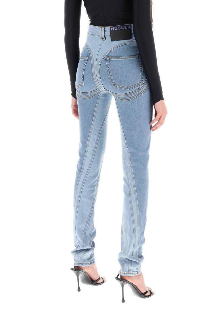 Spiral Two Tone Skinny Jeans - Mugler - Women