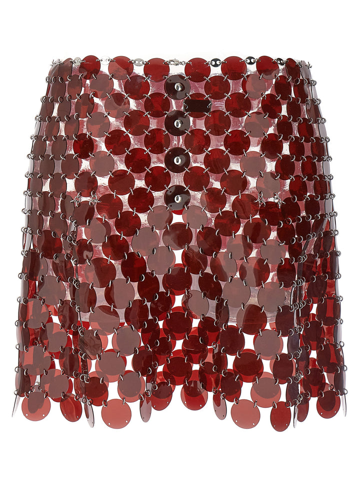 Plastic Sequin Skirt Skirts Bordeaux