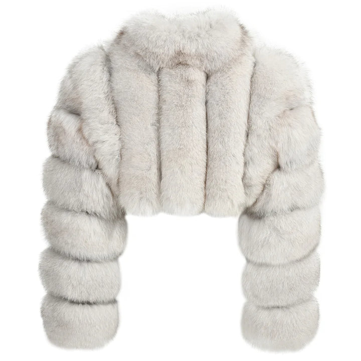 Natural White Bon Fox Fur Jacket