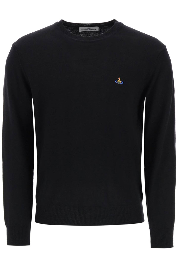 Orb Embroidered Crew Neck Sweater - Vivienne Westwood - Men