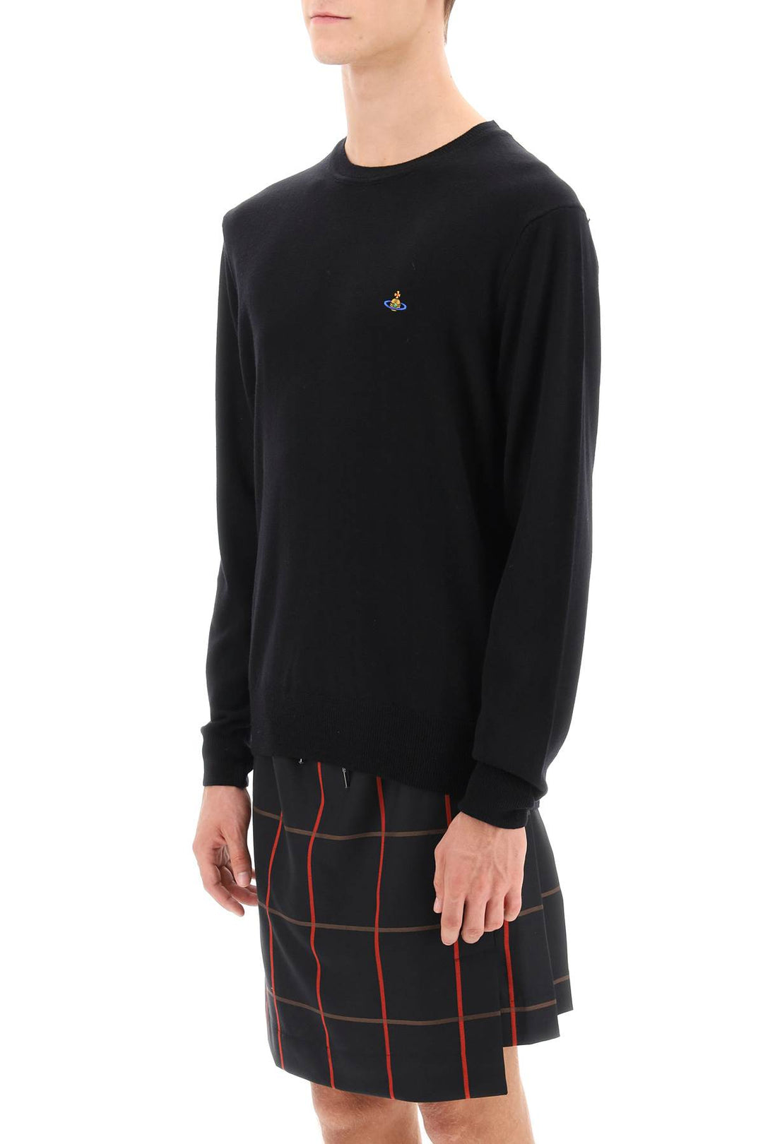 Orb Embroidered Crew Neck Sweater - Vivienne Westwood - Men