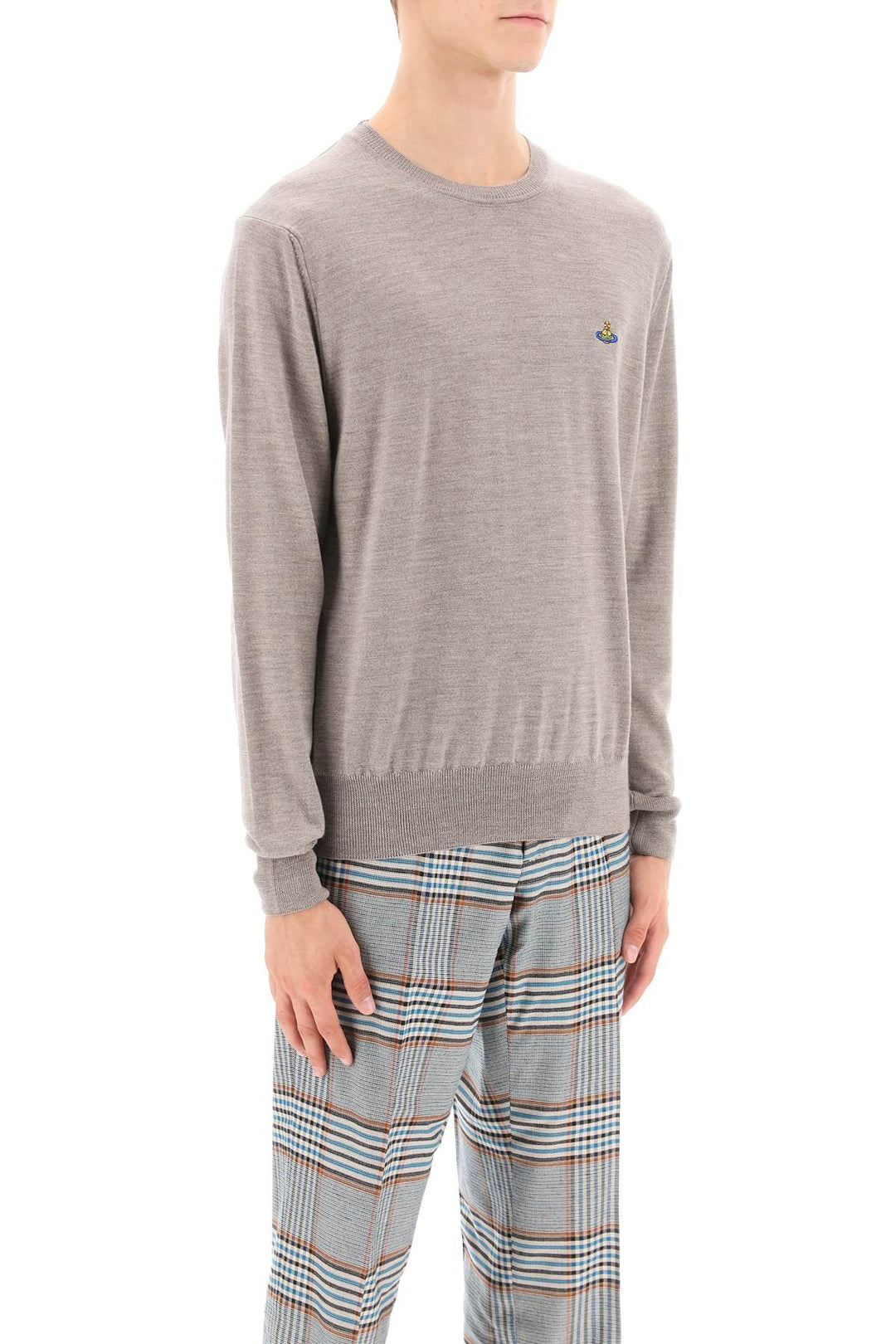 Orb Embroidered Crew Neck Sweater - Vivienne Westwood - Men