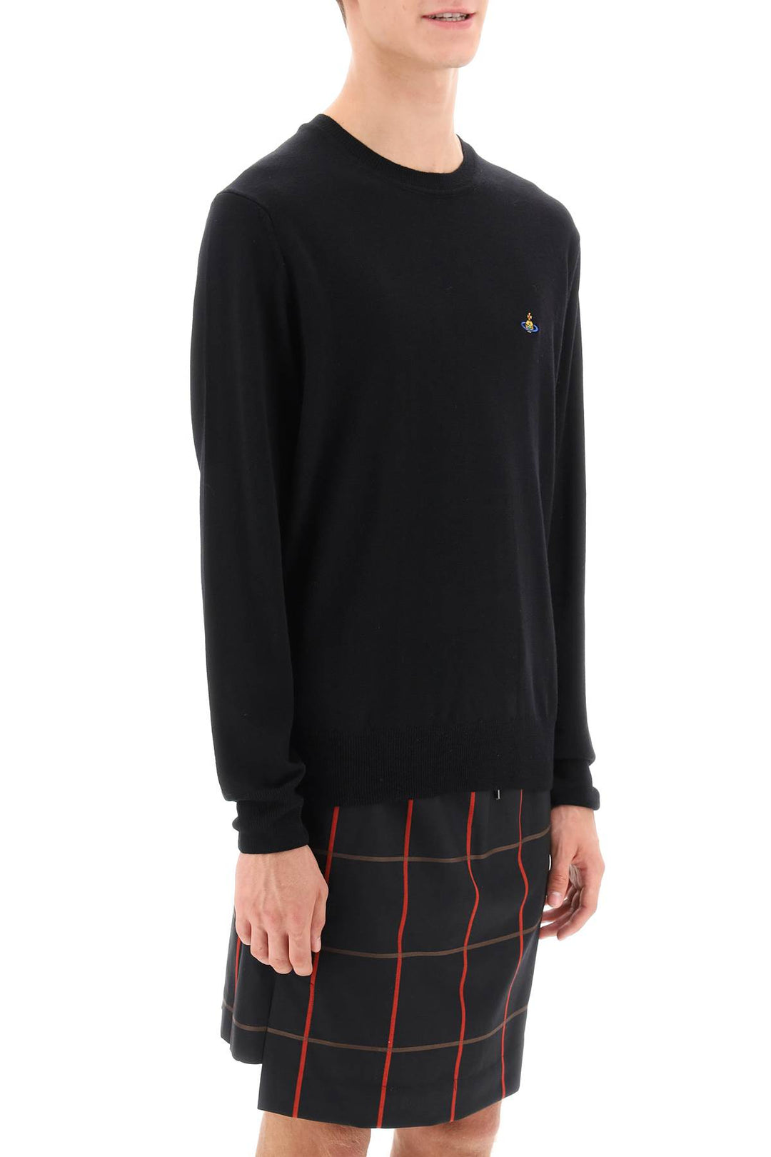 Orb Embroidered Crew Neck Sweater - Vivienne Westwood - Men