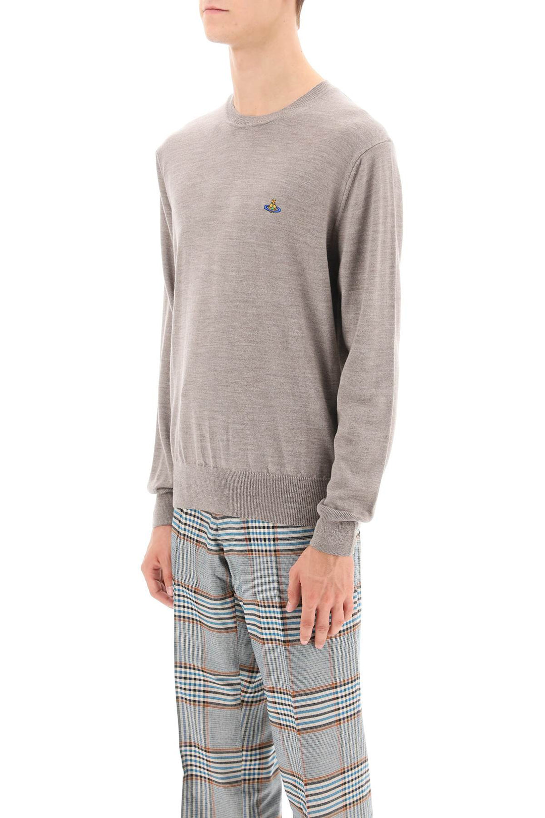 Orb Embroidered Crew Neck Sweater - Vivienne Westwood - Men